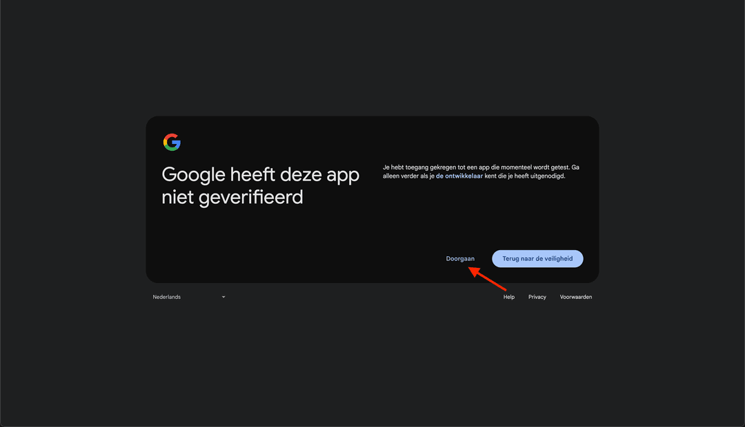 Authorize Gmail Screen 1